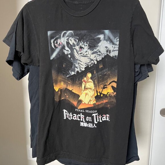 Attack on Titan Final Season Black T-Shirt sz M - Picture 1 of 3
